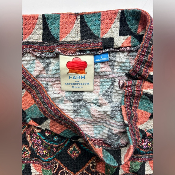 Farm Rio Anthropologie Mixed-Print Maxi Skirt Patterned long Multicolor knit - Picture 8 of 9